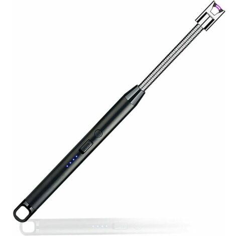 Allume Bougie Electrique, USB Rechargeable Briquet Electrique Briquet Arc Électronique avec Flexible 360º Coupe-Vent noir d'affaires (1/5)