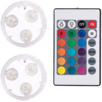 IP68 Waterproof Remote Submersible LED Underwater Light Battery Swimming Pool Night Light Wedding Party Garden Decor RGB Lamp