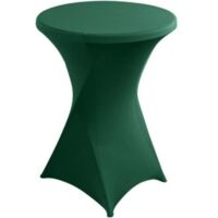 Housse de Table Ronde Extensible en Spandex, Housse Mange Debout, Nappe pour Table Cocktail pour Restaurant Bar Table Cocktail Table de Banquet de Mariage (80 ×110cm,Vert foncé)