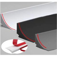 2M Bande d'étanchéité Silicone, joint baignoire autocollant, bande etancheite pour douche, cuisine, baguette finition plan de travail cuisine, Blanc (Deux Côtés Adhésifs)