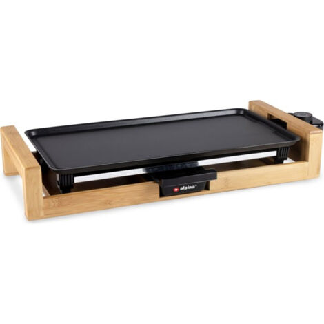 [JAMAIS UTILISE] alpina alpina Teppanyaki griddle - Gril de table - Antiadhésif - 2000W - 43x22,5cm - Noir (1/5)