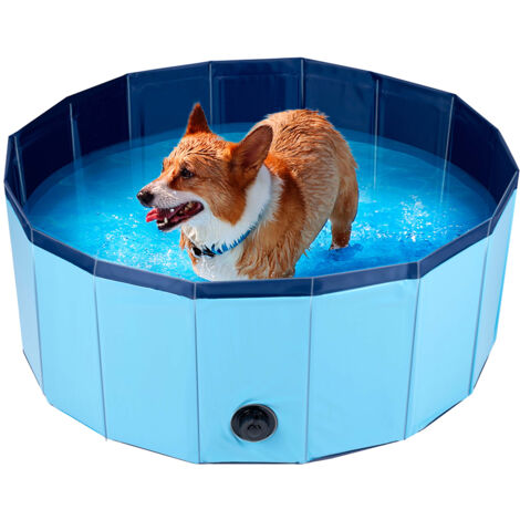 Piscine pliable pour chien avec bac pour animaux de compagnie à fond antidérapant 80 Ø (1/5)