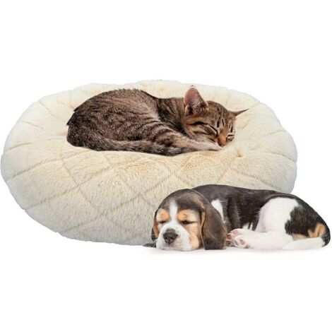 EDCO - Couchage fourrure rond - diametre 46cm - coloris beige (1/5)