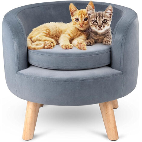 Niche Lit pour Animaux de Compagnie Lit en Velours Doux Coussin 40,5x30cm (1/5)