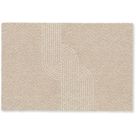 ZERBINO Linee parallele - Texture leggera - Beige 60x40 cm (1/5)