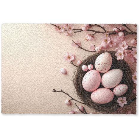 ZERBINO Rosa - Fiori - Uova 60x40 cm (1/5)