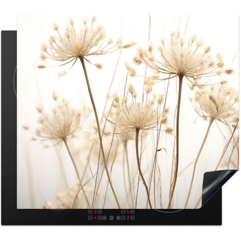 PROTEZIONE PER PIANO COTTURA A INDUZIONE Fiori - Bianco - Luce solare 59x51