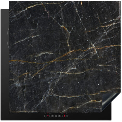 PROTEZIONE PER PIANO COTTURA A INDUZIONE Marmo - Nero - Oro - Grigio - Struttura in marmo 78x78