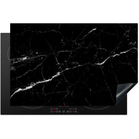 PROTEZIONE PER PIANO COTTURA A INDUZIONE Aspetto marmo - Nero - Lusso 80x52.2