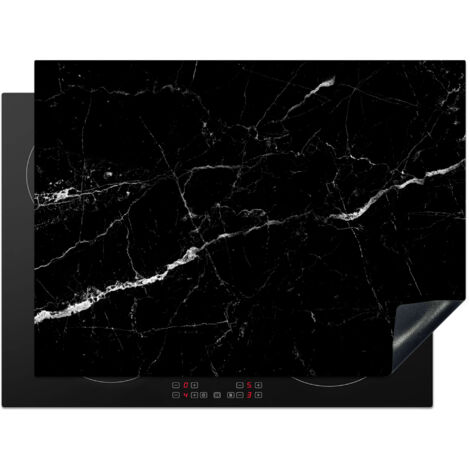 PROTEZIONE PER PIANO COTTURA A INDUZIONE Aspetto marmo - Nero - Lusso 70x52