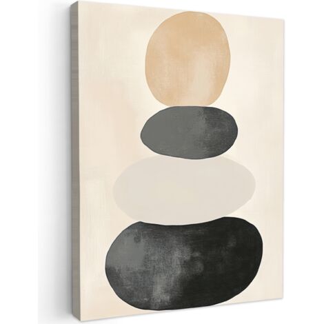 QUADRO SU TELA Japandi - Wabi sabi - Beige 30x40 cm