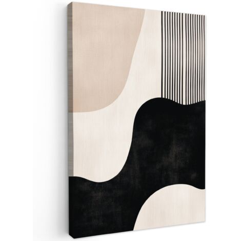 QUADRO SU TELA Astratto - Giapponese - Beige - Moderno 80x120 cm