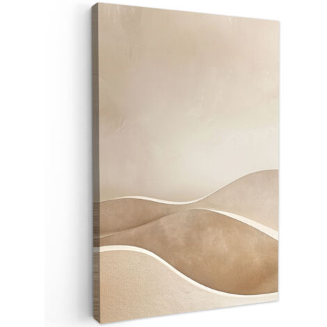QUADRO SU TELA Beige - Natura - Astratto - Moderno 80x120 cm