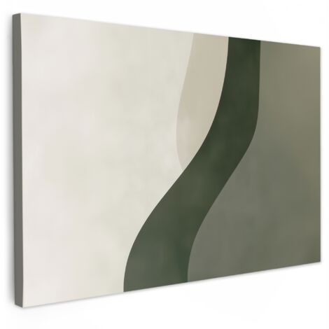 QUADRO SU TELA Giappone - Verde - Astratto - Moderno 90x60 cm (1/5)