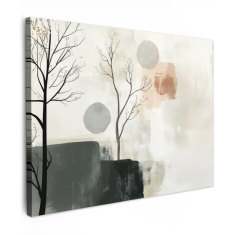 QUADRO SU TELA Wabi sabi - Beige - Pianta 80x60 cm