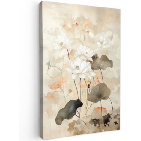 QUADRO SU TELA Fiori - Japandi - Wabi sabi 20x30 cm