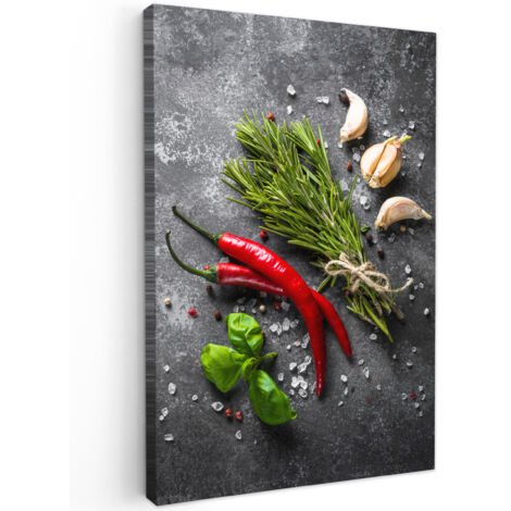 QUADRO SU TELA Pepe - Erbe - Spezie - Calcestruzzo 20x30 cm (1/5)