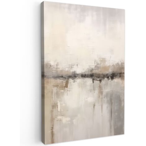 QUADRO SU TELA Arte moderna - Astratto - Beige 90x140 cm