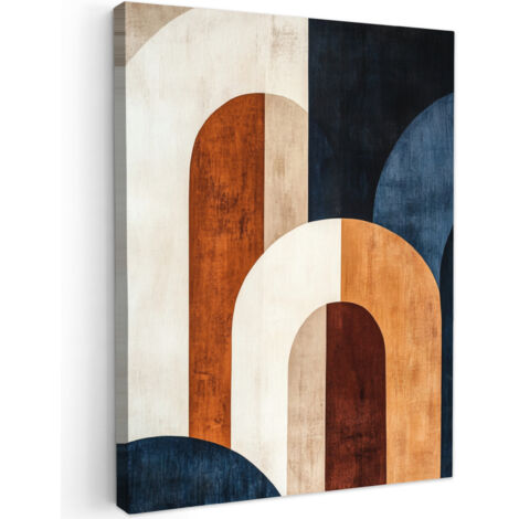 QUADRO SU TELA Astratto - Forme - Blu scuro 30x40 cm