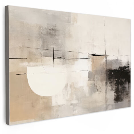 QUADRO SU TELA Astratto - Arte - Grigio 140x90 cm