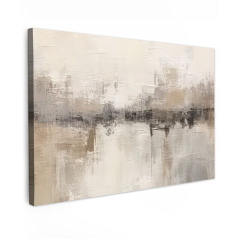 QUADRO SU TELA Arte moderna - Astratto - Beige 140x90 cm