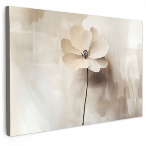QUADRO SU TELA Fiore - Beige - Vernice - Ombra 30x20 cm (1/5)