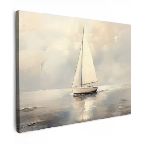 QUADRO SU TELA Veliero - Mare - Nuvoloso 40x30 cm (1/5)
