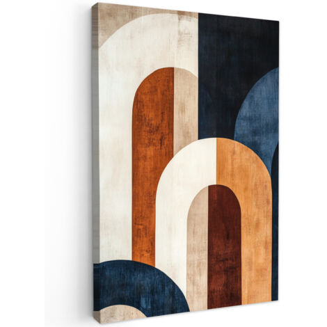 QUADRO SU TELA Astratto - Forme - Blu scuro 90x140 cm