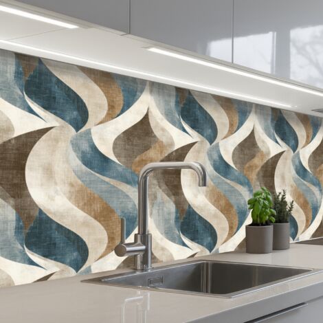 SCHIENALI CUCINA Astratto - Onde - Colorato 150x80 cm (1/5)
