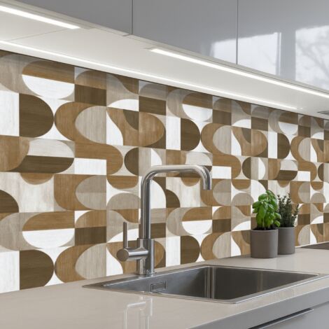 SCHIENALI CUCINA Astratto - Retrò - Marrone 150x80 cm