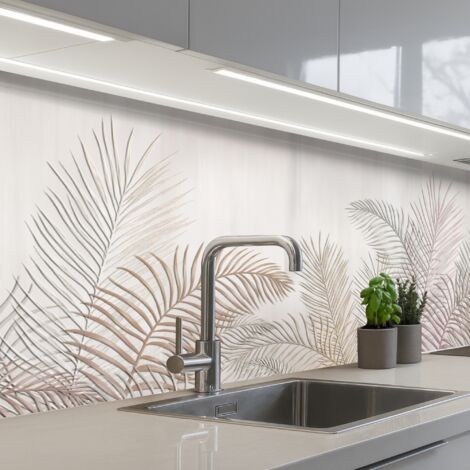 SCHIENALI CUCINA Foglie - Beige - Botanico - Vintage 250x80 cm