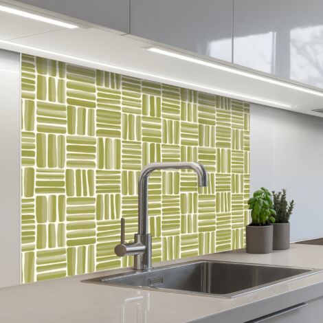 SCHIENALI CUCINA Treccia - Motivo - Verde 100x80 cm
