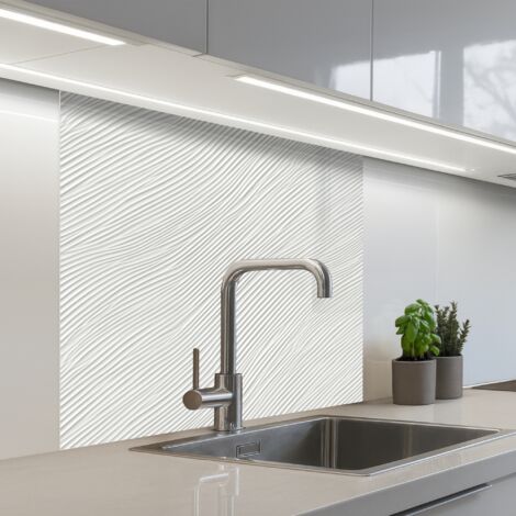 SCHIENALI CUCINA Onde - Nervature - Bianco 80x80 cm