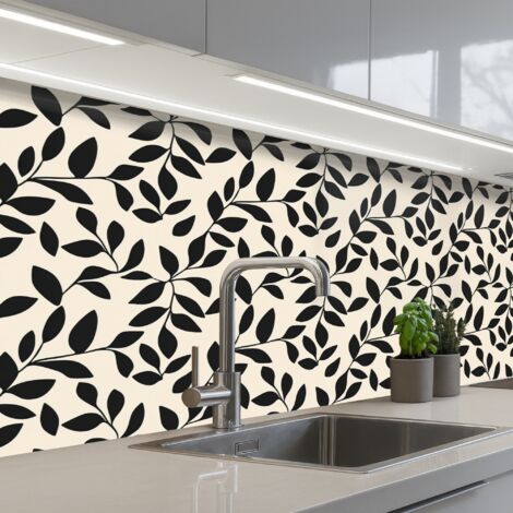 SCHIENALI CUCINA Elegante - Fantasia - Nero - Beige 150x80 cm