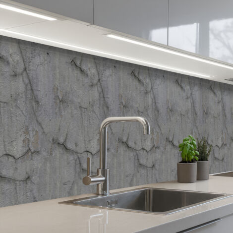 SCHIENALI CUCINA Vecchio - Cemento - Muro 450x60 cm