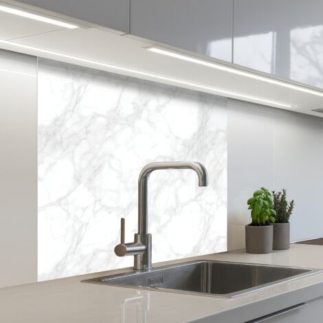 SCHIENALI CUCINA Minimalista - Bianco - Grigio venato 80x80 cm