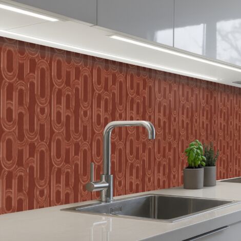 SCHIENALI CUCINA Astratto - Texture - Marrone 500x60 cm