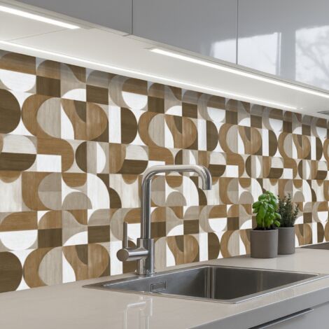 SCHIENALI CUCINA Astratto - Retrò - Marrone 250x60 cm
