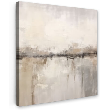 QUADRO SU TELA Arte moderna - Astratto - Beige 20x20 cm