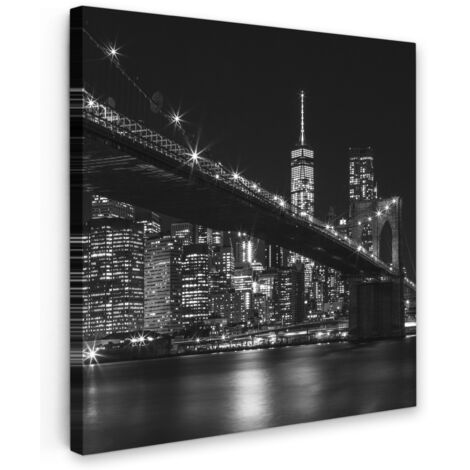 QUADRO SU TELA New York - Brooklyn - Ponte 20x20 cm