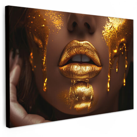 QUADRO SU TELA Donna - Oro - Lusso - Ritratto 30x20 cm (1/5)