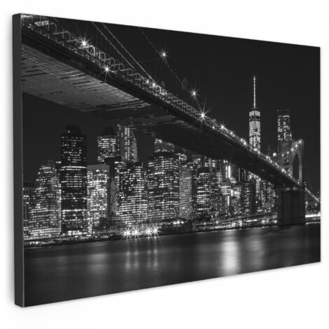 QUADRO SU TELA New York - Brooklyn - Ponte 140x90 cm