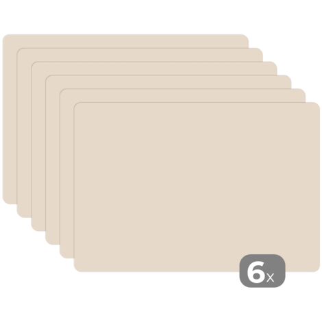 TOVAGLIETTE AMERICANE Set di 6 Beige - Tinta unita 45x30 cm