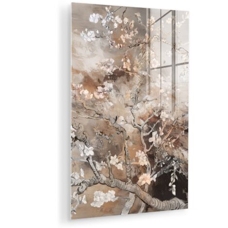 QUADRO IN PLEXIGLASS Mandorlo in fiore - Arte - Van Gogh - Beige - Astratto 60x90 cm