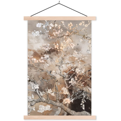 POSTER CON CORNICE MAGNETICA Mandorlo in fiore - Arte - Van Gogh - Beige - Astratto 40x60 cm (1/3)