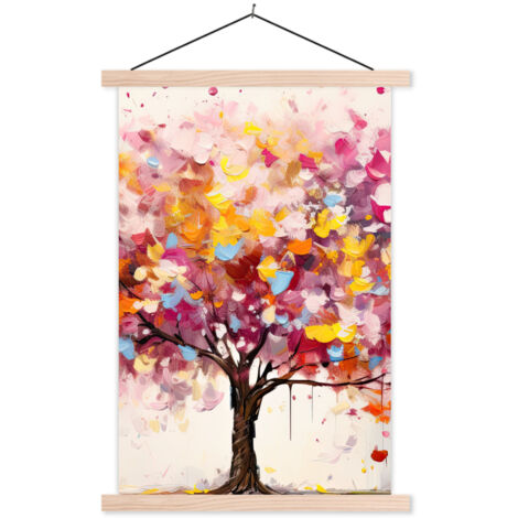 POSTER CON CORNICE MAGNETICA Acquerello - Albero - Arte - Astratto 40x60 cm (1/3)