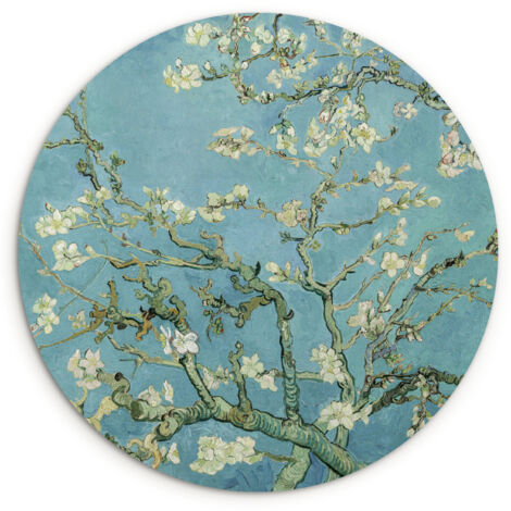 CERCHIO DA PARETE Van Gogh - Mandorlo in fiore - Antichi maestri - Arte - Vintage 30x30 cm