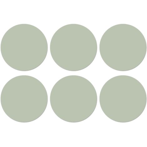 SOTTOBICCHIERI Set di 6Verde menta - Tinta unita 10x10 cm