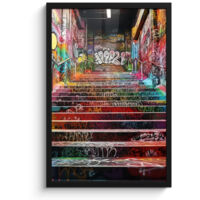 POSTER INCORNICIATO Scale - Graffiti - Colori - Arte 40x60 cm