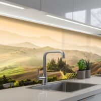 SCHIENALI CUCINA Paesaggio - Toscana - Luce del mattino 300x60 cm